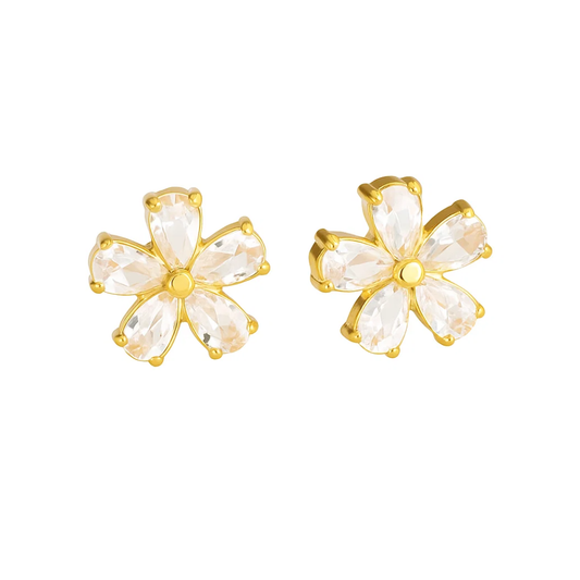 Marisol Crystal Blossom Stud Earrings