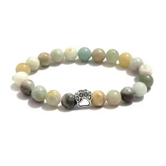 PawZee Beaded Bracelet with Paw Charm