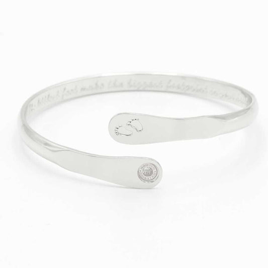 Baby Bracelets, Footprint Bracelets, Engraved Bracelets The littlest feet makes the biggest footprint in your heart- Footprint (Baby) Silver