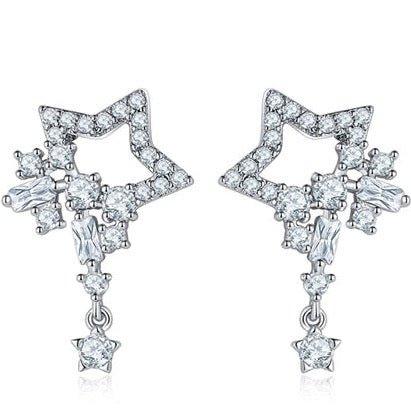 Crystal Star Dangle Earrings