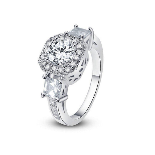Cubic Zirconia Rings- "Exotic Crystal Ring"-Cubic Ring-Cubic Zirconia Engagement Rings Default Title
