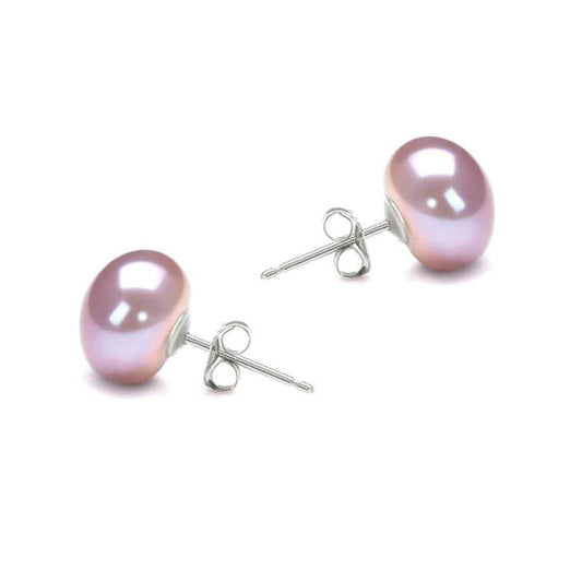 Freshwater Pearl Stud Earrings Lavender Default Title