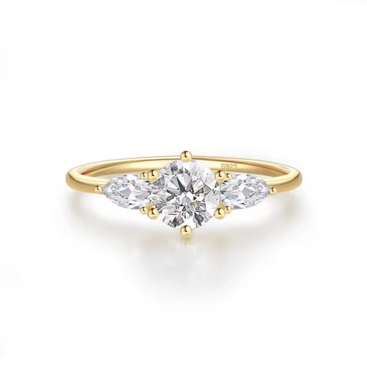 Mirage Elegant Ring with Round-Cut AAAAA Cubic Zirconia 8