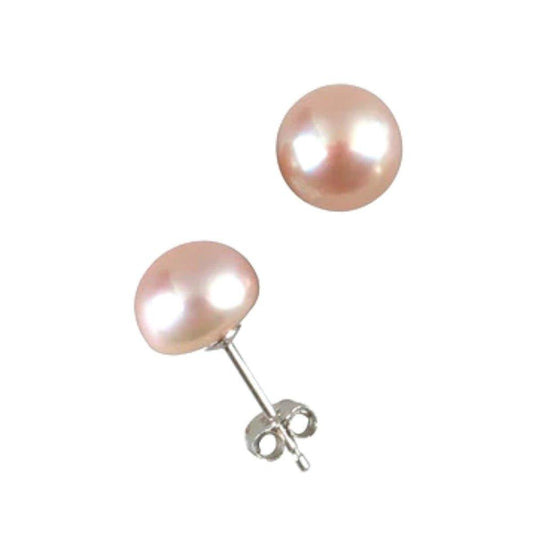 Pearl Earrings-Pearl Stud Earrings-Champagne Pearl Earrings Default Title