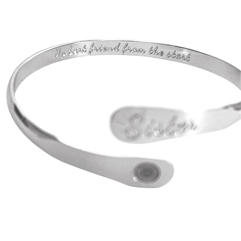 Sister Bracelets, Engraved Bracelets My best friend from the start