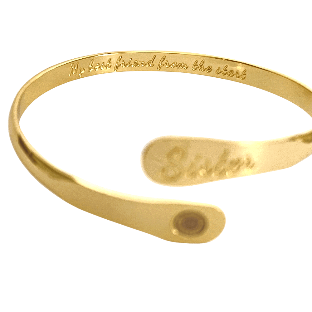 Sister Bracelets, Engraved Bracelets My best friend from the start