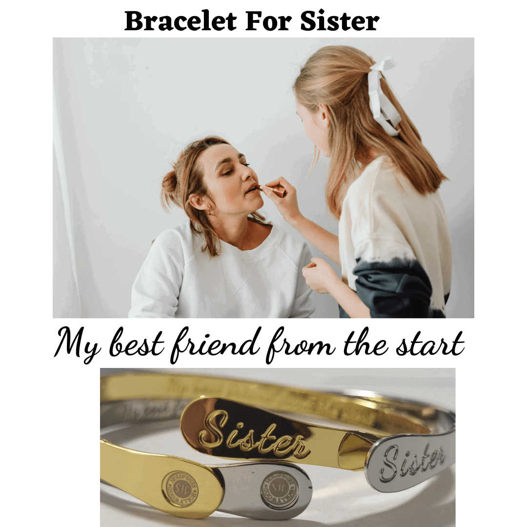 Sister Bracelets, Engraved Bracelets My best friend from the start