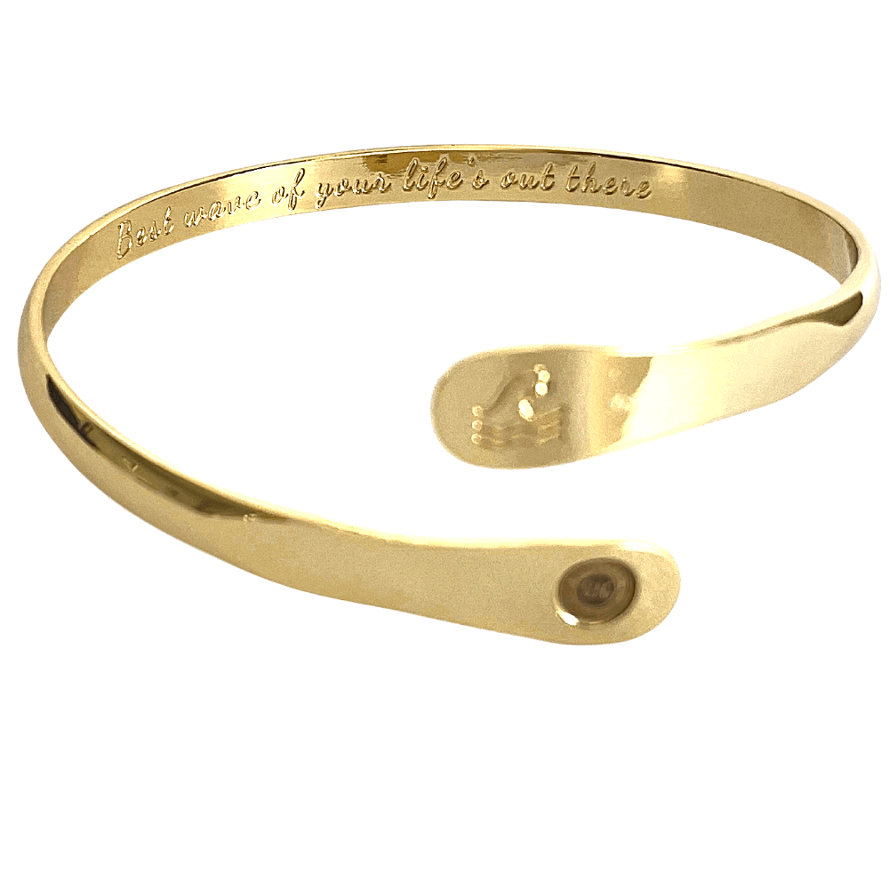 Engraved Wave Bracelets, Surfers Bracelets, Ocean Bracelets, Engraved Best wave of your life's out there Bracelets
