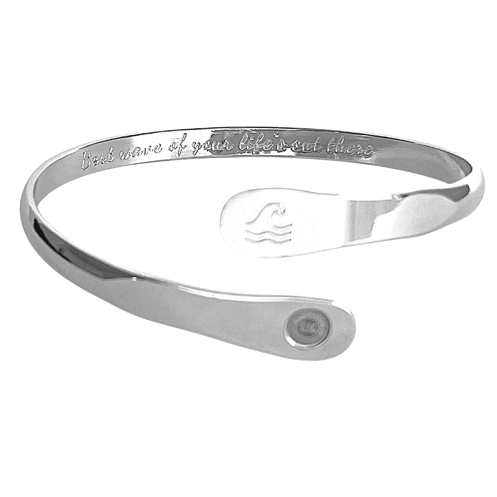 Engraved Wave Bracelets, Surfers Bracelets, Ocean Bracelets, Engraved Best wave of your life's out there Bracelets