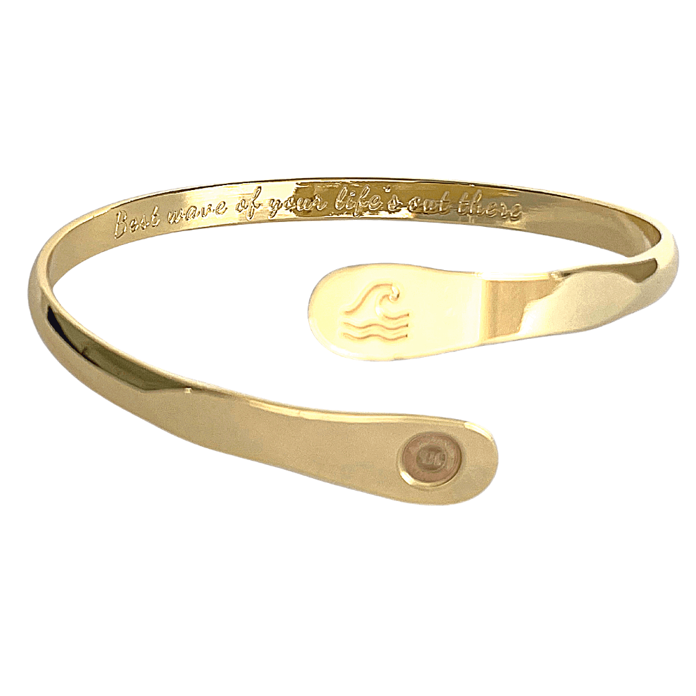 Engraved Wave Bracelets, Surfers Bracelets, Ocean Bracelets, Engraved Best wave of your life's out there Bracelets