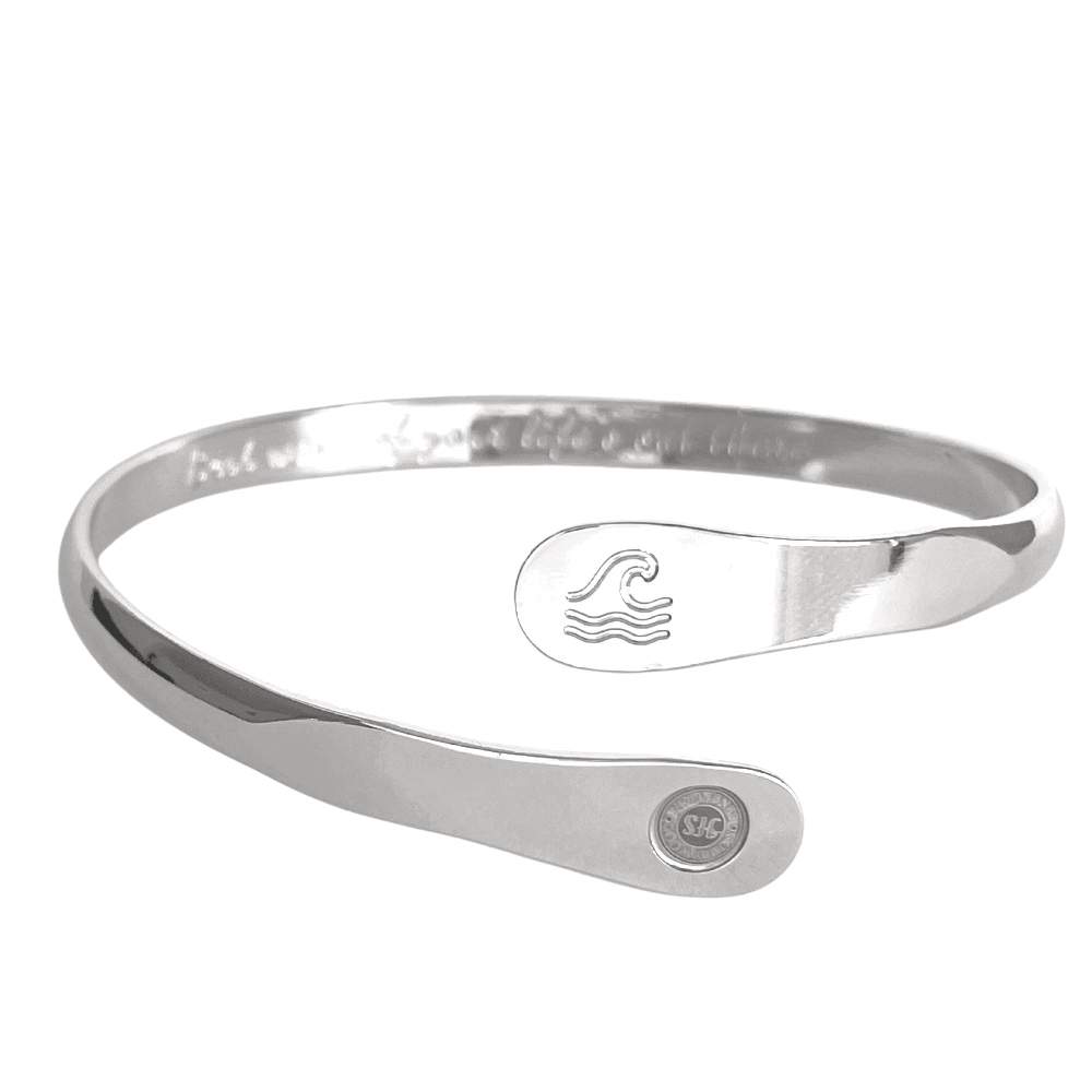 Engraved Wave Bracelets, Surfers Bracelets, Ocean Bracelets, Engraved Best wave of your life's out there Bracelets