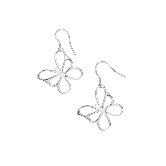 Silver Butterfly Dangle Earrings for Women by Hollywood Sensation-Hollywood Sensation®