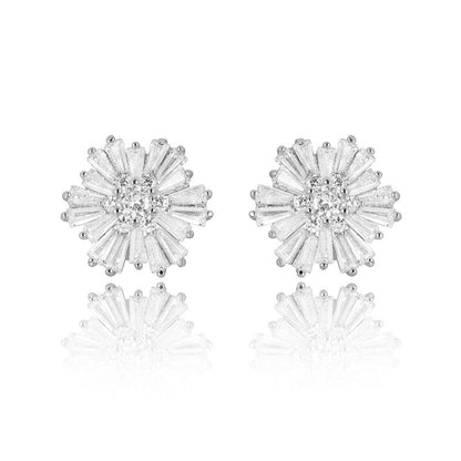 Crystal Stud Earrings with White Gold - Hollywood Sensation®