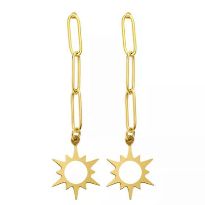 Gold Star Dangle Earrings for Women - Hollywood Sensation®