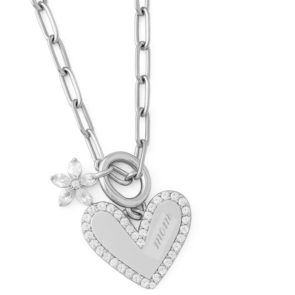 Bloom MOM Heart Necklace