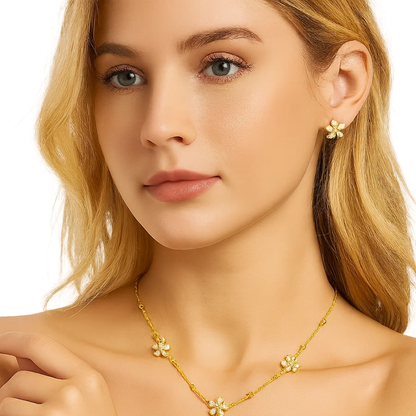 Marisol Crystal Blossom Stud Earrings