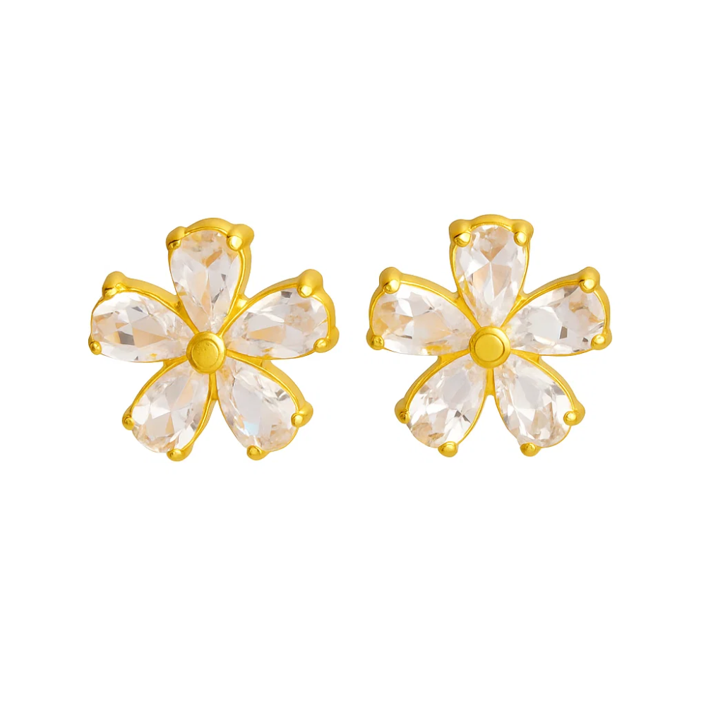 Marisol Crystal Blossom Stud Earrings