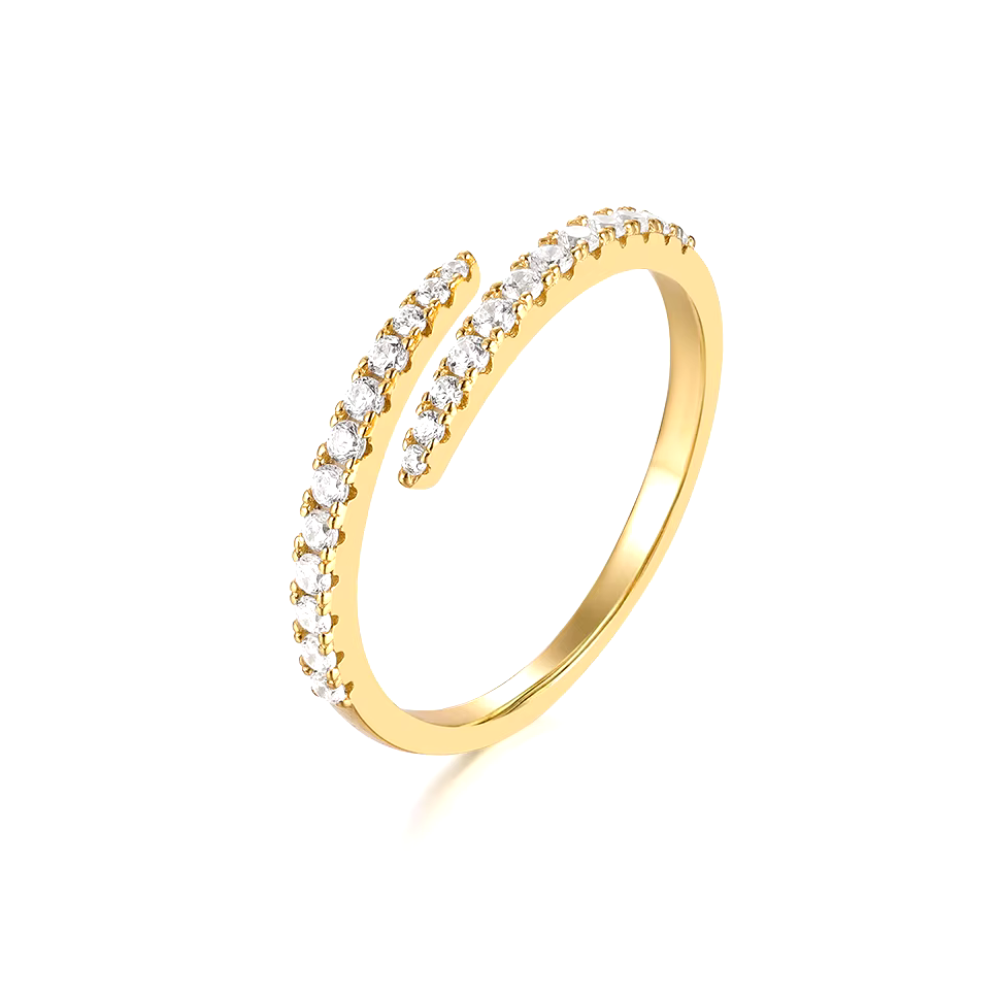 Aurora Modern Open Spiral Ring with AAAAA Cubic Zirconia 8