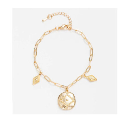 Coin Charm Bracelet