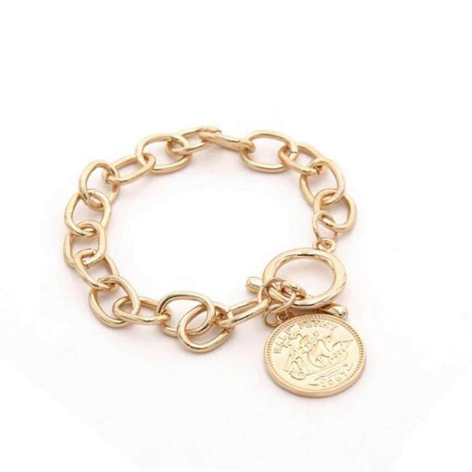 Coin Charm Bracelet