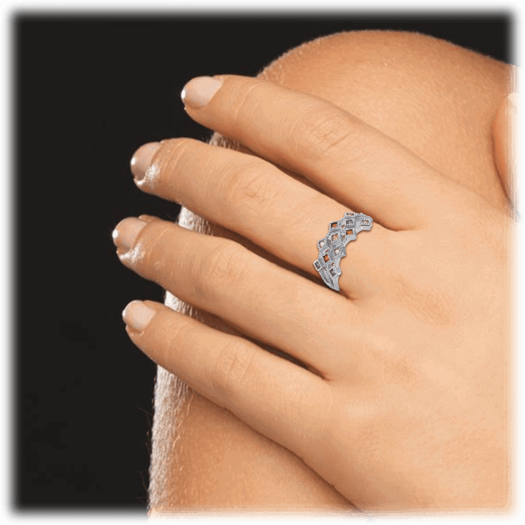 Cubic Zirconia Multicolor Ring