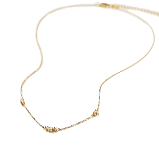 Seraphima Elegant Necklace with Seven Round Cut Cubic Zirconia Stones