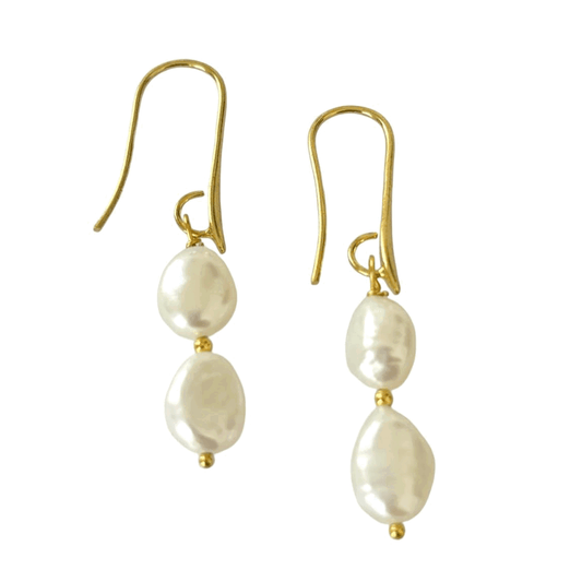 Elegant Pearl Dangle Earrings