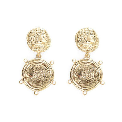Boho Gypsy Coin Dangle Earrings