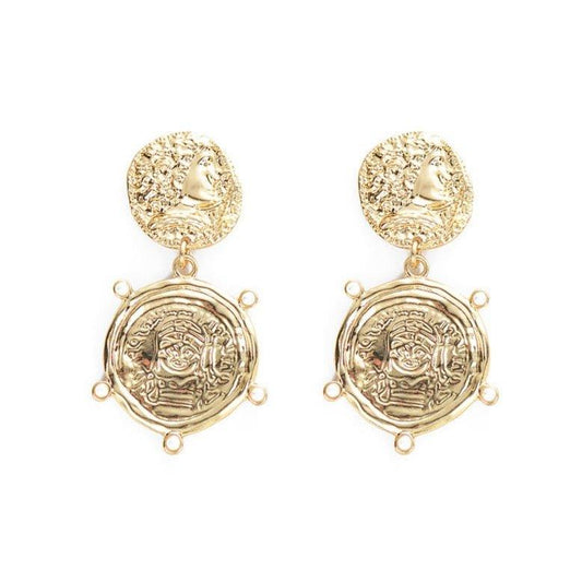 Boho Gypsy Coin Dangle Earrings
