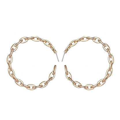 Chain Link Hoop Earrings