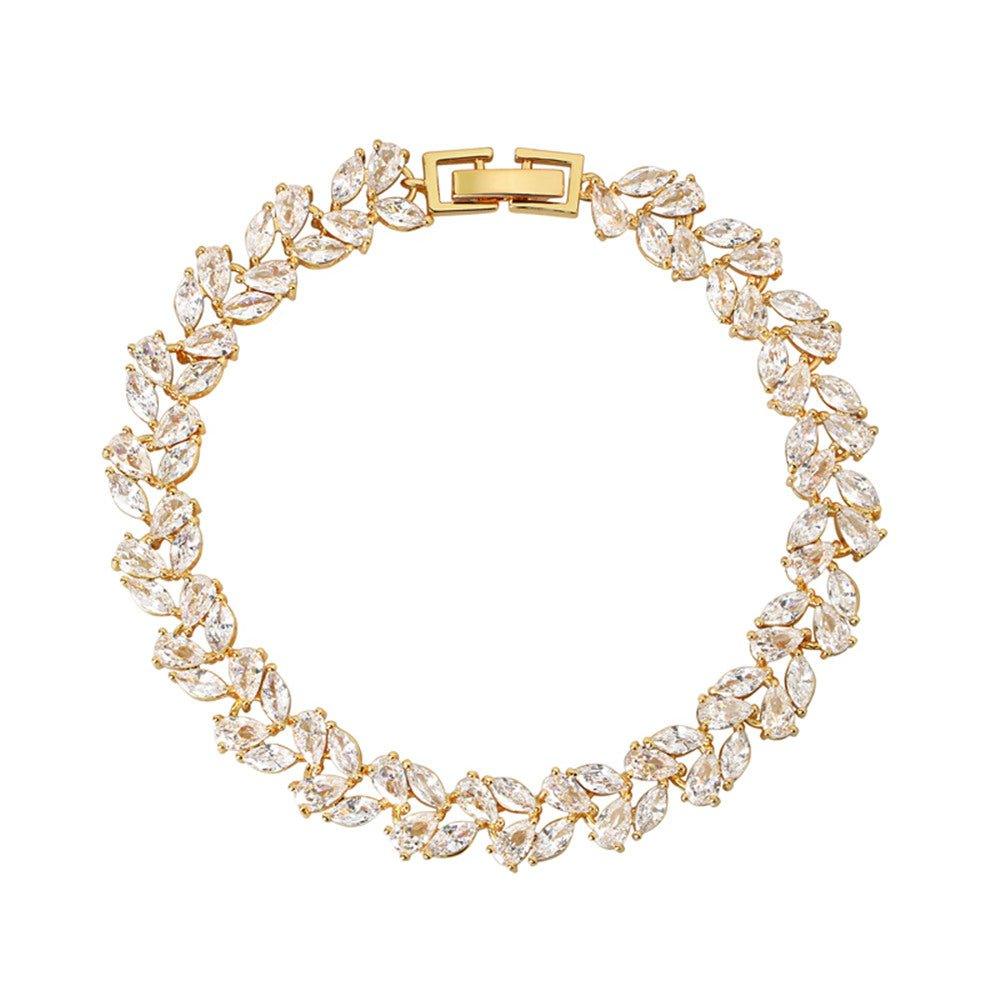 Cubic Zirconia Tennis Bracelet with Marquise and Pear Cut Cubic Zirconia Tennis Bracelet