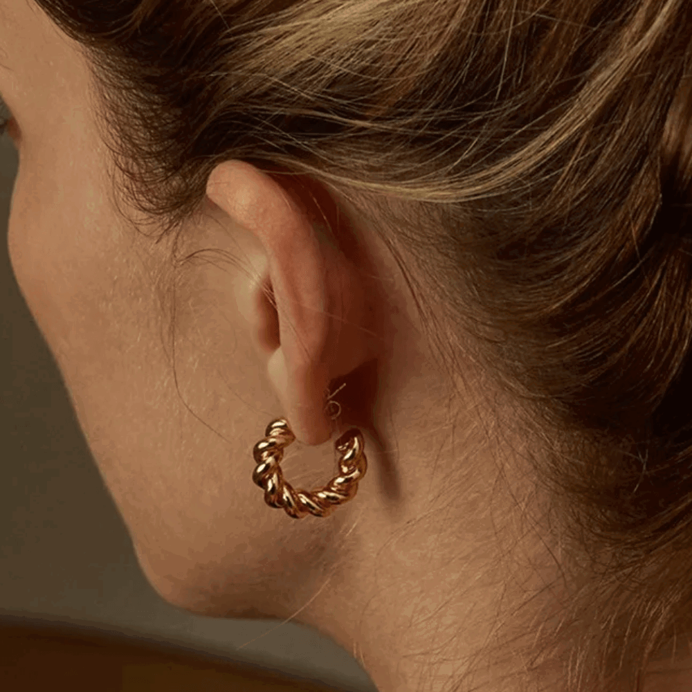 Rope Hoop Earrings – Perfect for Any Occasion Medium .97 Inches