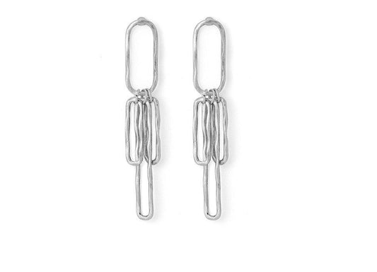 Link Dangle Earrings Silver