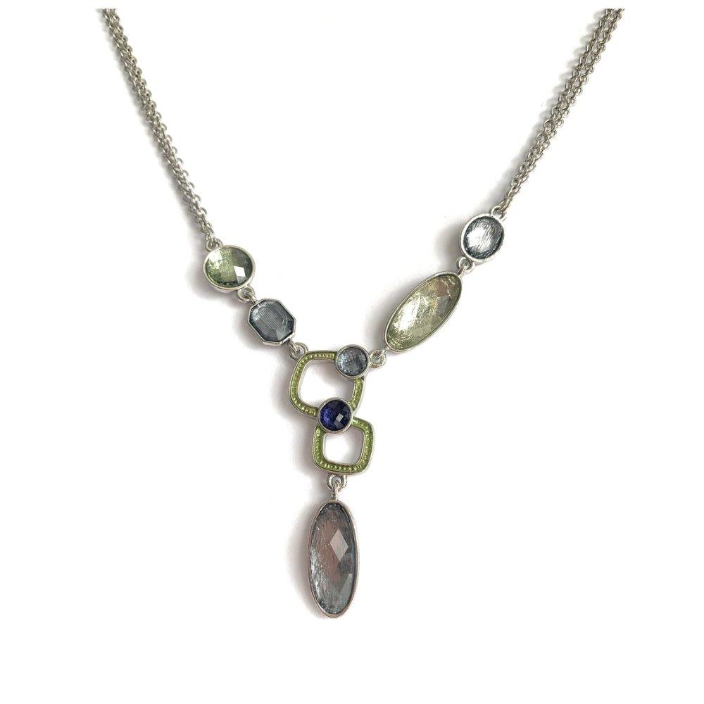 Kristin Statement Necklace With Colorful Crystal Default Title