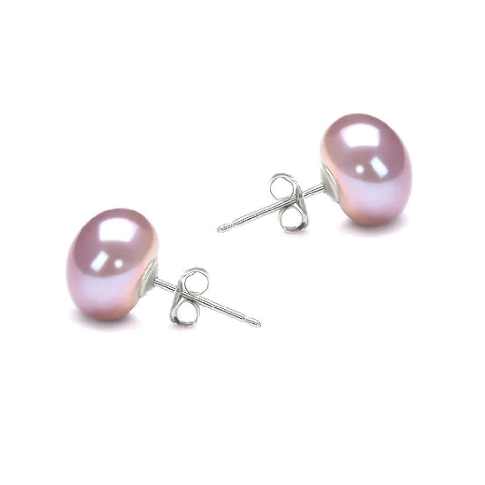 Freshwater Pearl Stud Earrings Lavender Default Title