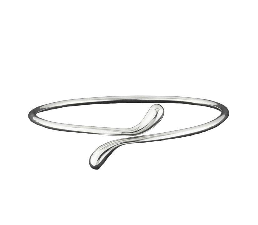 Isabella Gold Plated Teardrop Open Wrap Bangle Bracelet