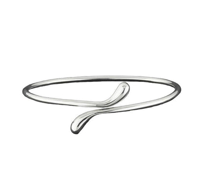 Isabella Gold Plated Teardrop Open Wrap Bangle Bracelet