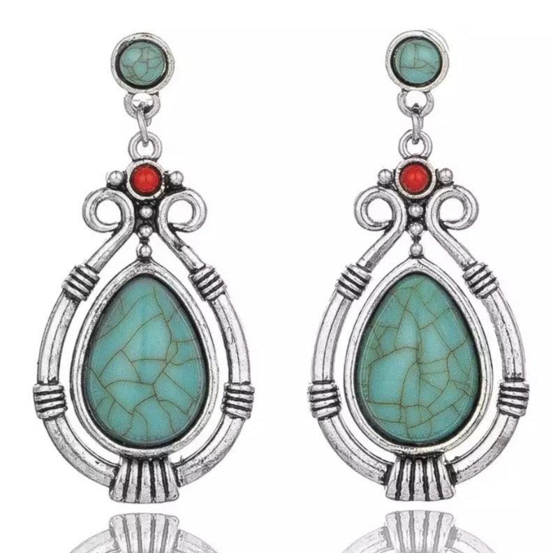 Turquoise Dangle Earrings Default Title