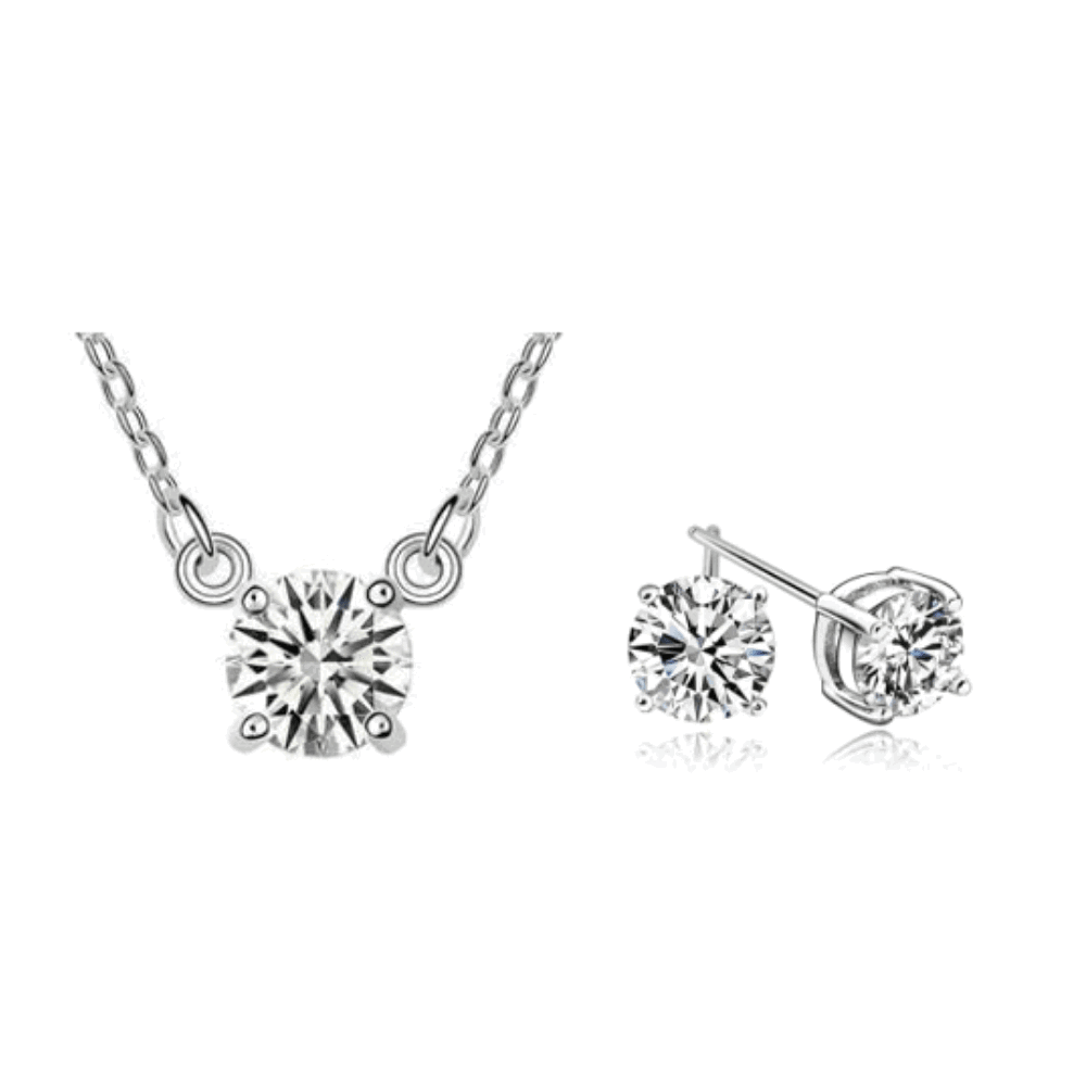 Mia Cubic Zirconia Necklace and Earring Set Default Title