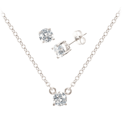 Mia Cubic Zirconia Necklace and Earring Set
