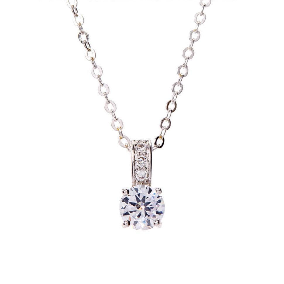 Luna Cubic Zirconia Pendant Necklace Default Title