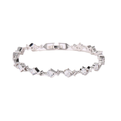 XO Tennis Bracelet for Women with Round Cut White Diamond Cubic Zirconia Stones-Hollywood Sensation®