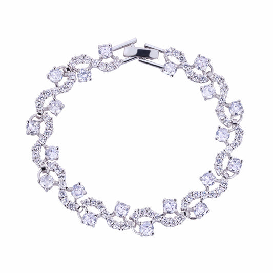 Tennis Bracelet for Women with Round Cut White Diamond Cubic Zirconia-Hollywood Sensation®