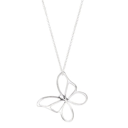 Silver Butterfly Pendant Necklace for Women-Hollywood Sensation®