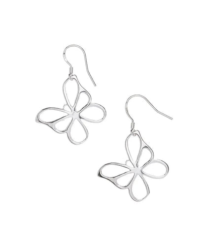 Silver Butterfly Dangle Earrings for Women by Hollywood Sensation-Hollywood Sensation®