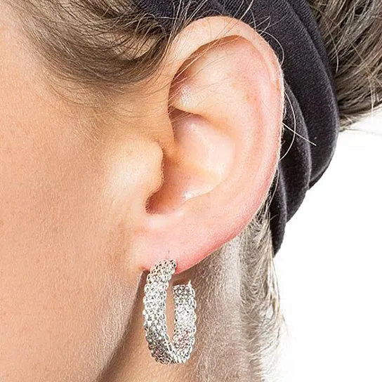 Silver Hoop Earrings-Small Hoop Earrings- Hoops Earrings-Hollywood Sensation®