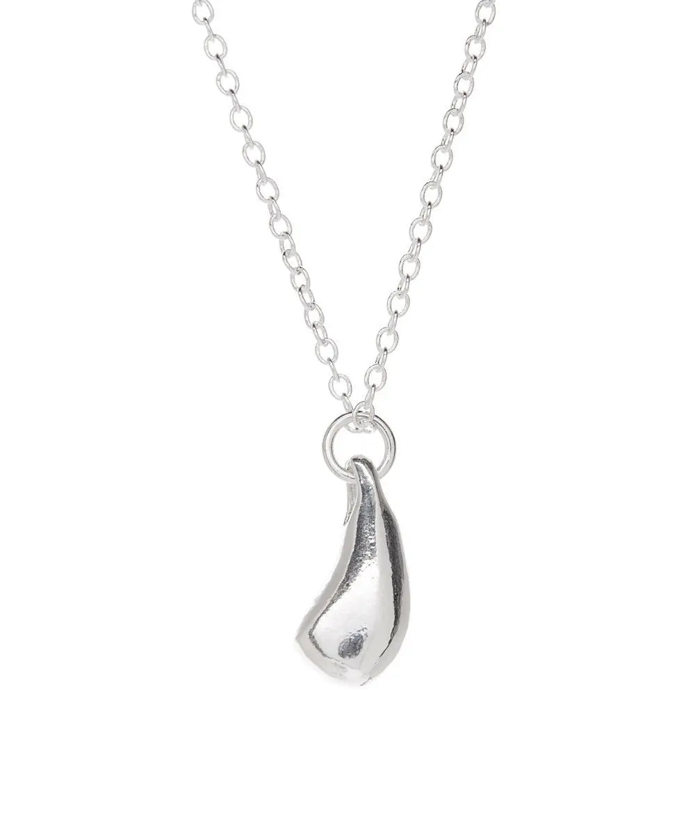 Silver Teardrop Necklace for Women- Silver Pendant Necklace-"Amalie Teardrop 925 Sterling Silver Finished Necklace-Hollywood Sensation®