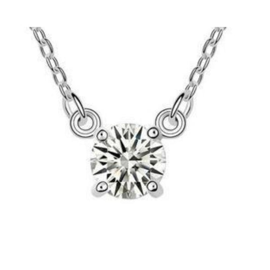 White Gold Plated Zirconia Necklace-Hollywood Sensation®