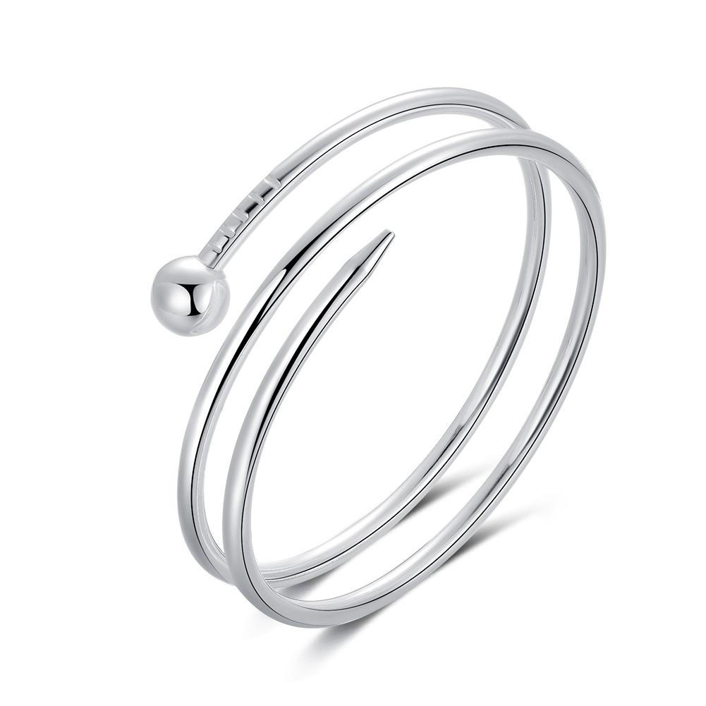 Pin Wrap Bangle 925 Sterling Silver Plated-Hollywood Sensation®