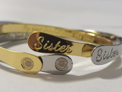 Sister Bracelets,  Engraved Bracelets My best friend from the start-Hollywood Sensation®